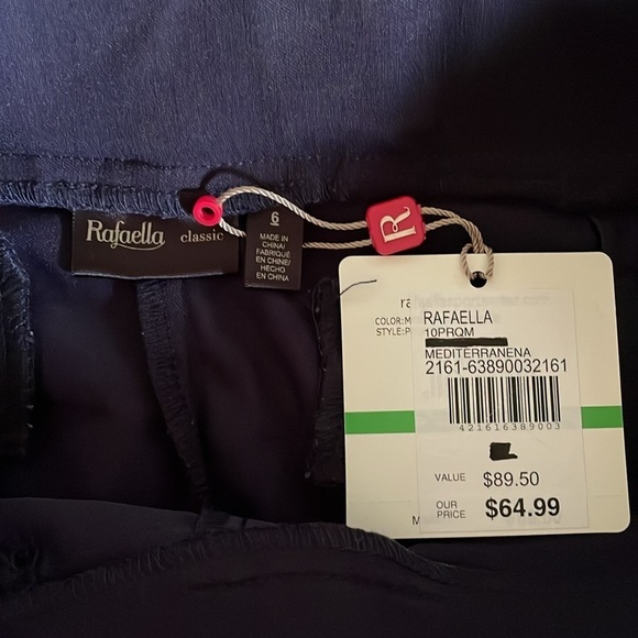 Rafaella Deep Navy Capris Size 6 - Picture 8 of 14